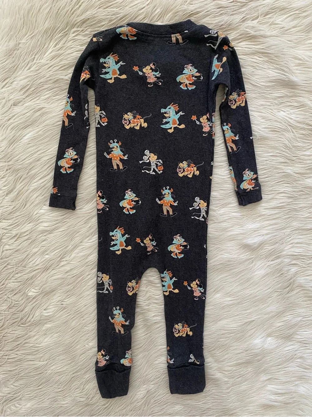 Monica + Andy Disney Mickey Mouse and Friends Halloween Pajama One Piece 12-18M